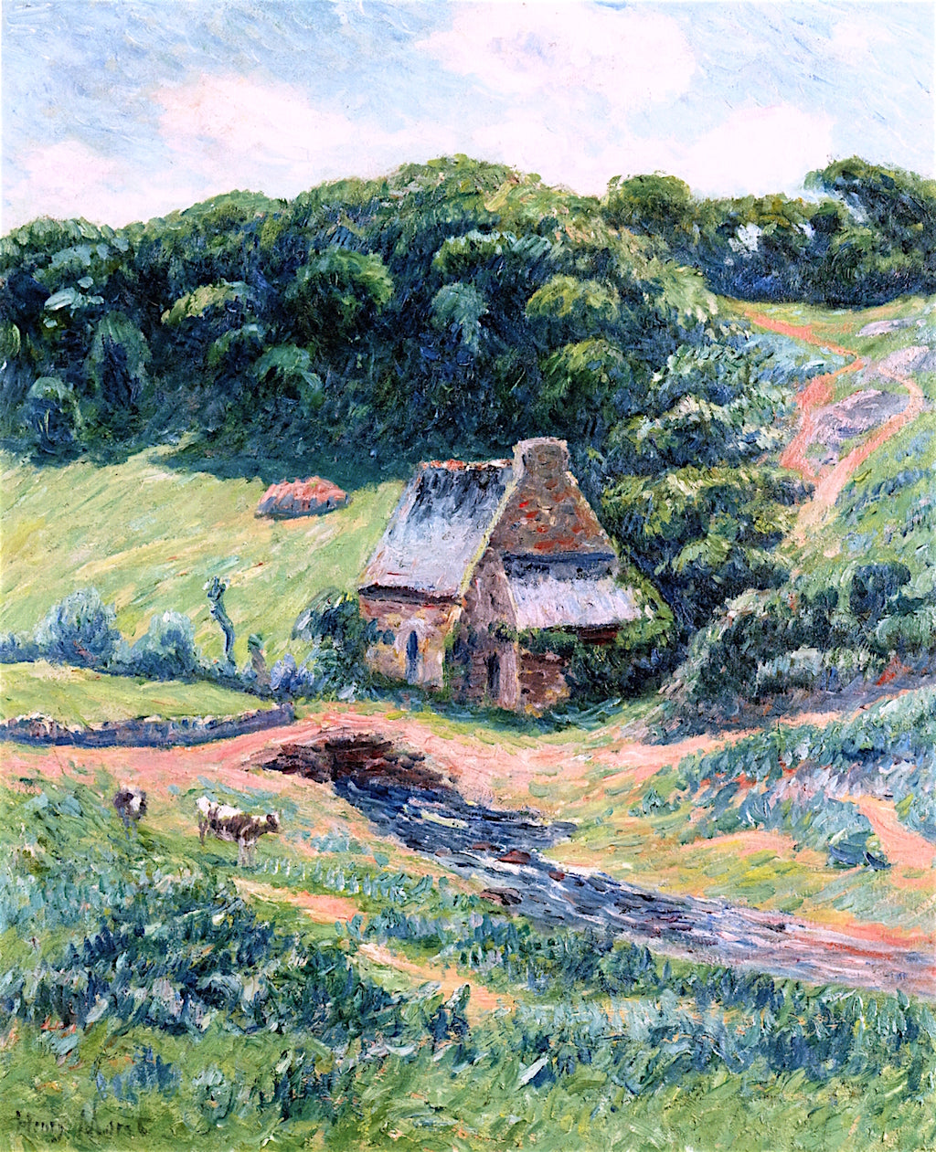 Farm in Brittany by Henry Moret,A3(16x12")Poster