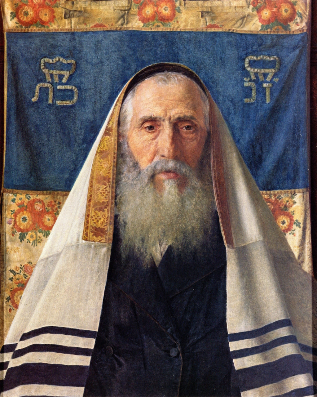 Rabbi with Prayer Shawl by Isidor Kaufmann,A3(16x12")Poster