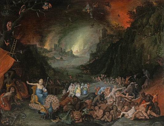 Juno in the Underworld, vintage artwork by Jan Brueghel the Younger, 12x8" (A4) Poster