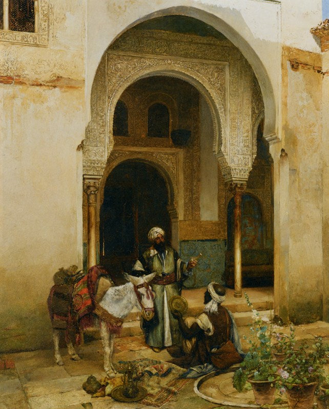 An Arab Merchant, vintage artwork by Climent Pujol Gustavino, 12x8" (A4) Poster