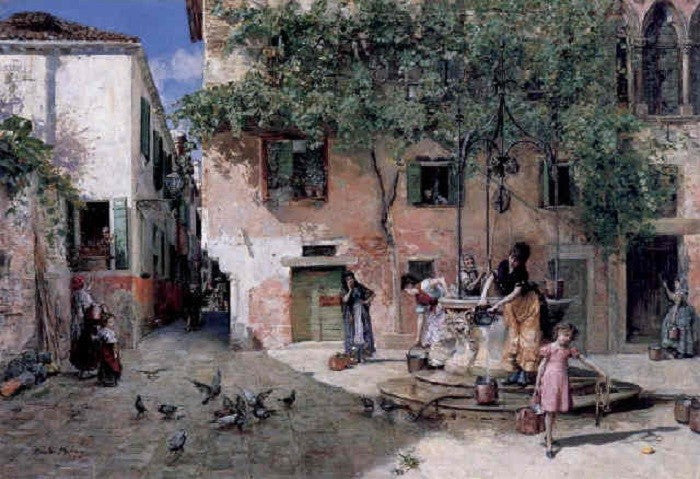 Patio by Ricardo de Madrazo y Garreta,A3(16x12")Poster