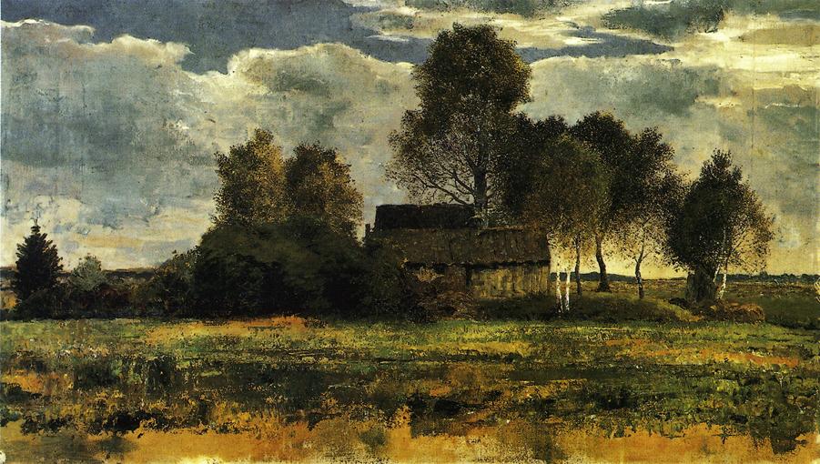 Cottages on the Dachau Marsh by Franz Marc,16x12(A3) Poster