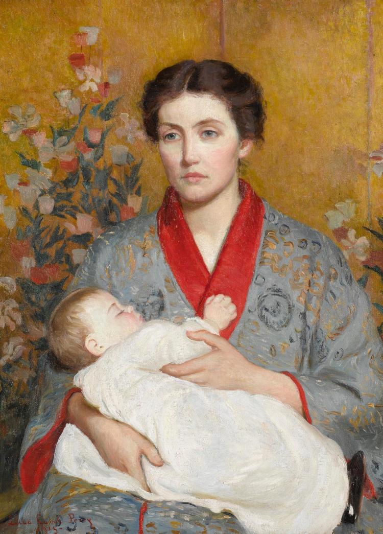 The Blue Kimono, vintage artwork by Lilla Cabot Perry, 12x8" (A4) Poster