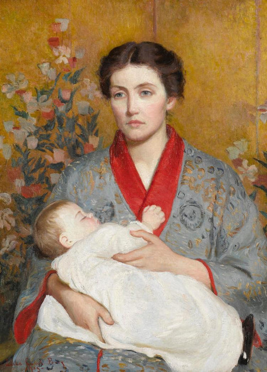 The Blue Kimono, vintage artwork by Lilla Cabot Perry, 12x8" (A4) Poster