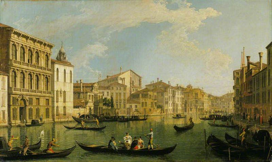 The Grand Canal from the Palazzo Flangini, vintage artwork by Canaletto, 12x8" (A4) Poster