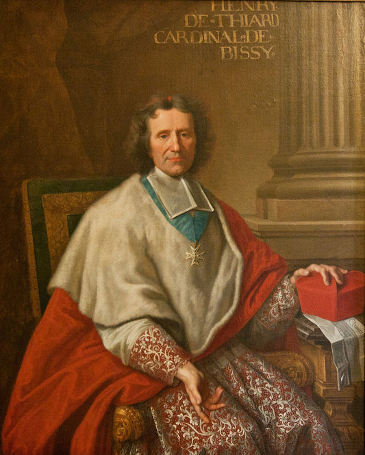 Cardinal Henri-Pons de Thiard de Bissy, vintage artwork by Attributed to Nicolas de Largillière, 12x8" (A4) Poster