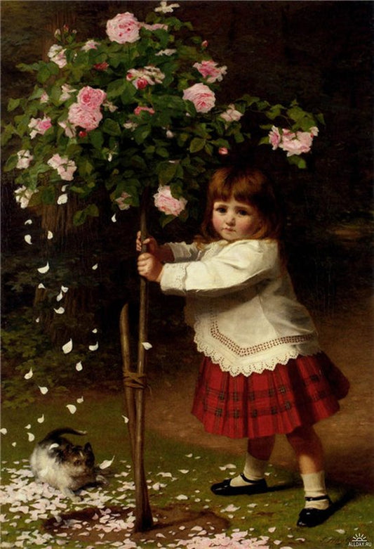 Plagues Of The Garden, vintage artwork by James Hayllar, R.B.A., 12x8" (A4) Poster