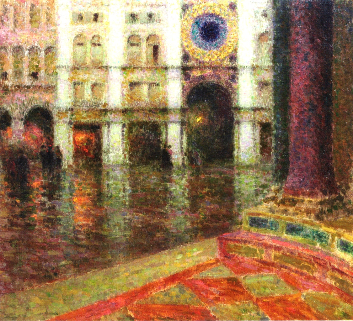 The Clock of the Place Saint Marc by Henri Le Sidaner,A3(16x12")Poster
