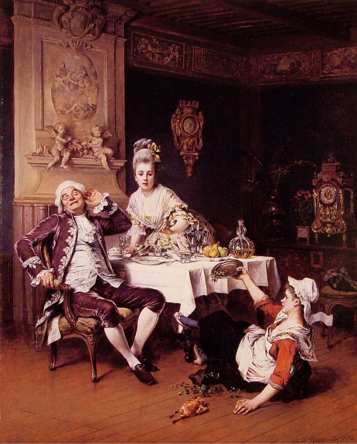 The Lost Supper, vintage artwork by Adrien De Boucherville, 12x8" (A4) Poster