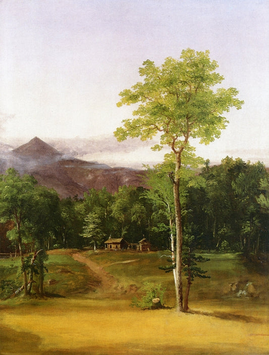 Cabin in the Woods, North Conway, New Hampshire, vintage artwork by Thomas Cole, A3 (16x12") Poster Print