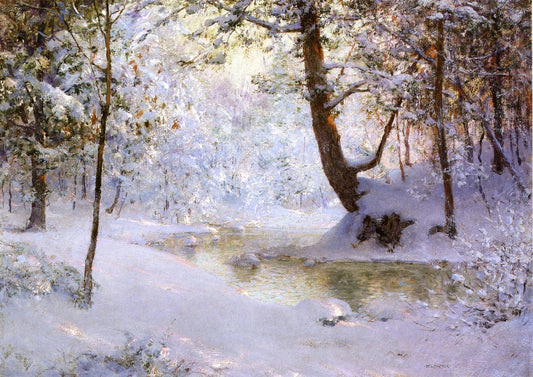 Snow-Laden, vintage artwork by Walter Launt Palmer, 12x8" (A4) Poster