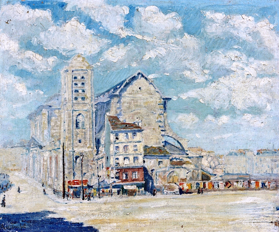 The Belfry, vintage artwork by Louis Abel-Truchet, 12x8" (A4) Poster