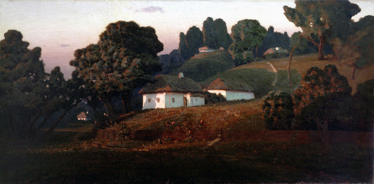 Evening in Ukraine, vintage artwork by Arkhip Ivanovich Kuindzhi, 12x8" (A4) Poster