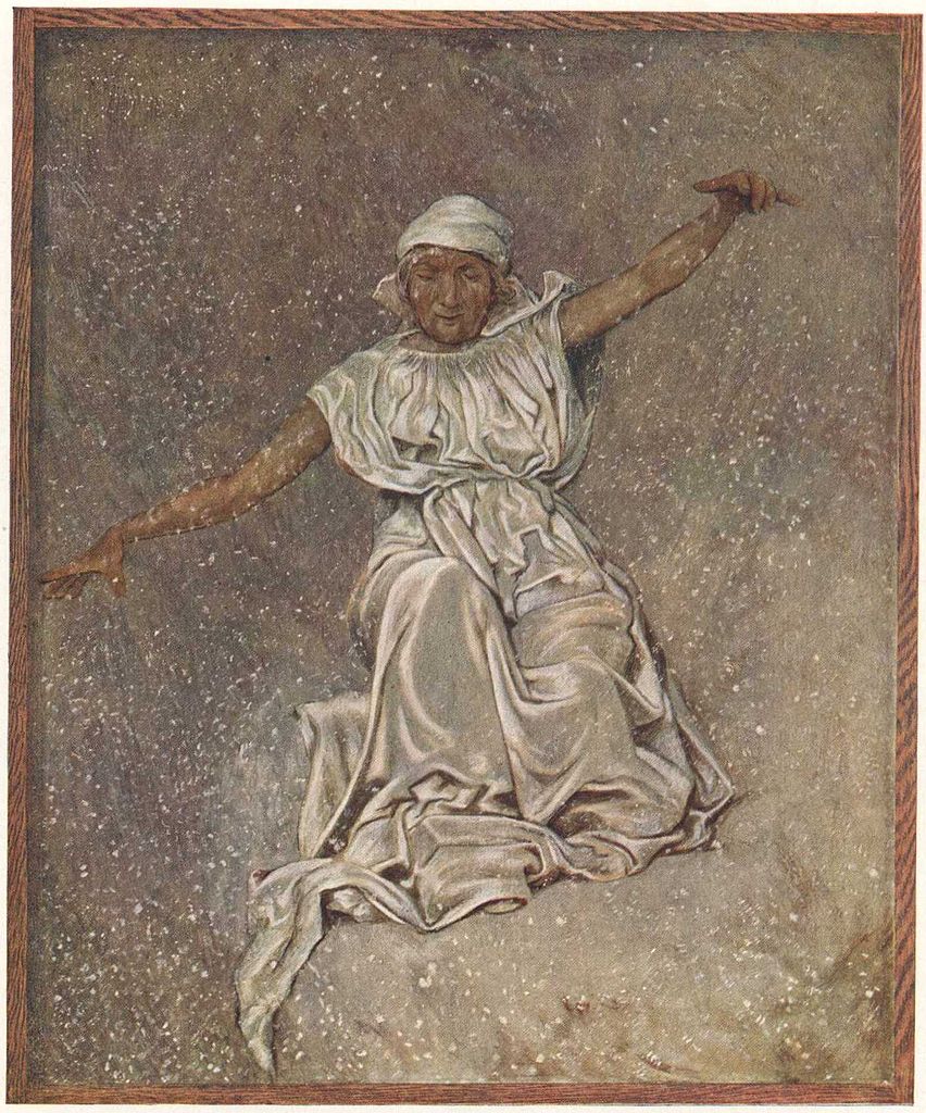 February, vintage artwork by Hans Thoma, 12x8" (A4) Poster