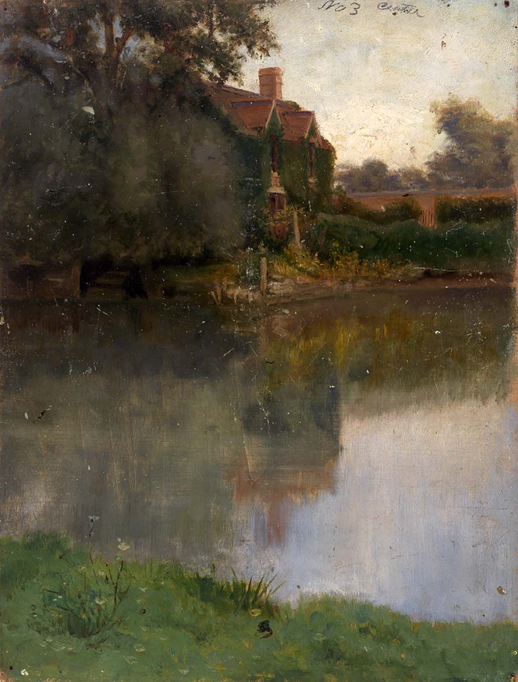Edge of a Stream, vintage artwork by Eliphalet Frazer Andrews, 12x8" (A4) Poster