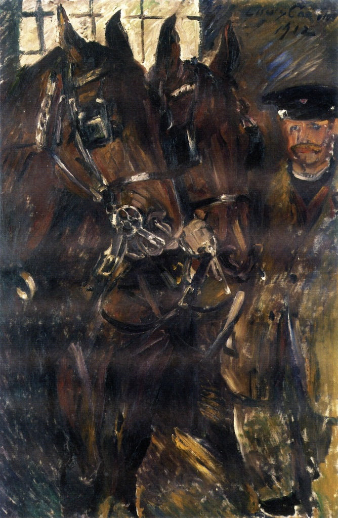 Carriage Horses by Lovis Corinth,A3(16x12")Poster