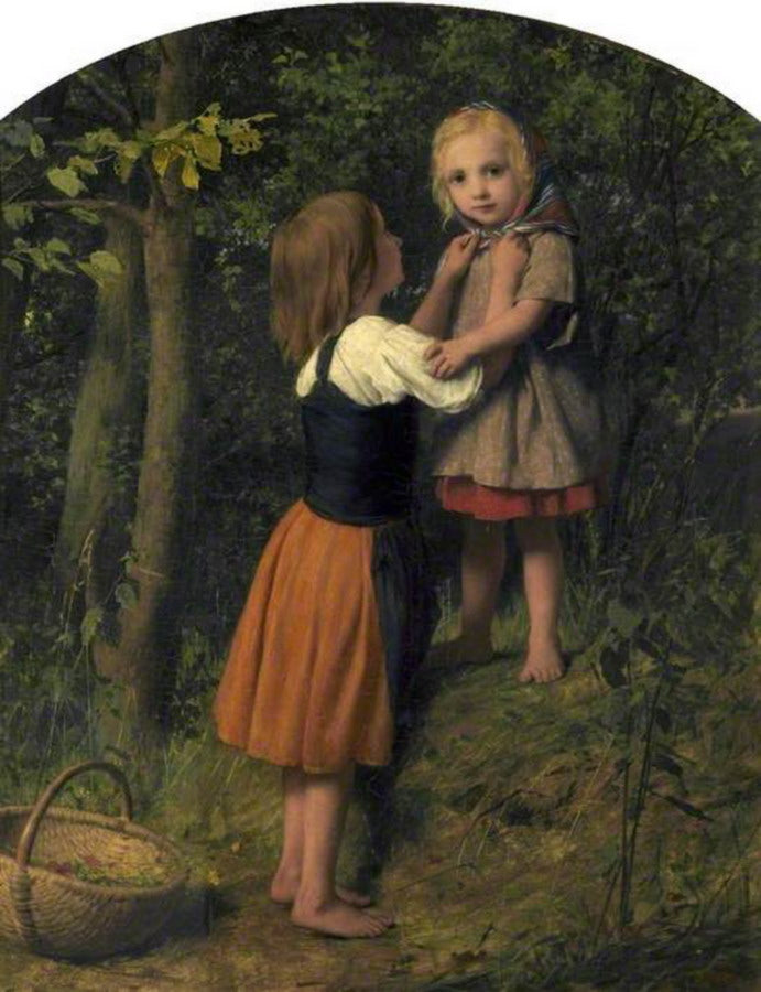 Babes in the Woods, vintage artwork by Willam Charles Thomas Dobson, A3 (16x12") Poster Print