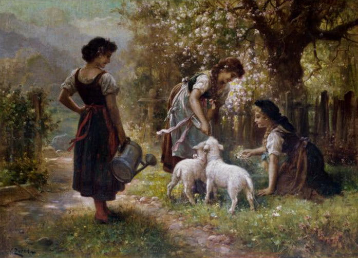 Happy Springtime by Hans Zatzka,A3(16x12")Poster