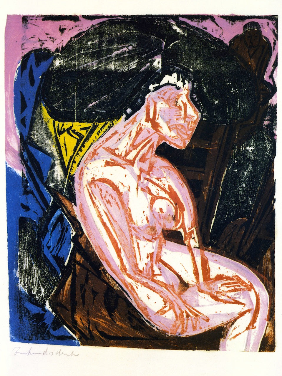 Die Geliebte by Ernst Ludwig Kirchner,16x12(A3) Poster