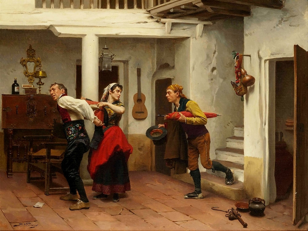 In haste, vintage artwork by Jules Worms, 12x8" (A4) Poster