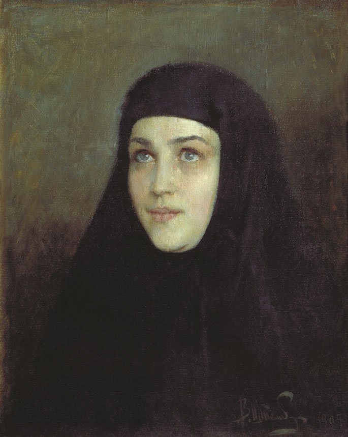 Portrait of a Young Nun by Victor Shtemberg,A3(16x12")Poster