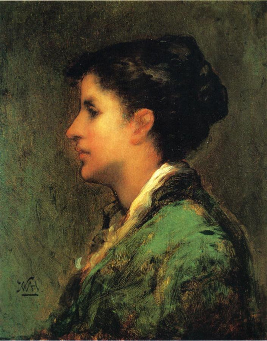 Frau Gernhardt, vintage artwork by Theodore Clement Steele, 12x8" (A4) Poster
