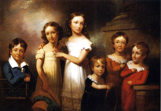 The Children of Henry Livingston, vintage artwork by Henry Inman, A3 (16x12") Poster Print