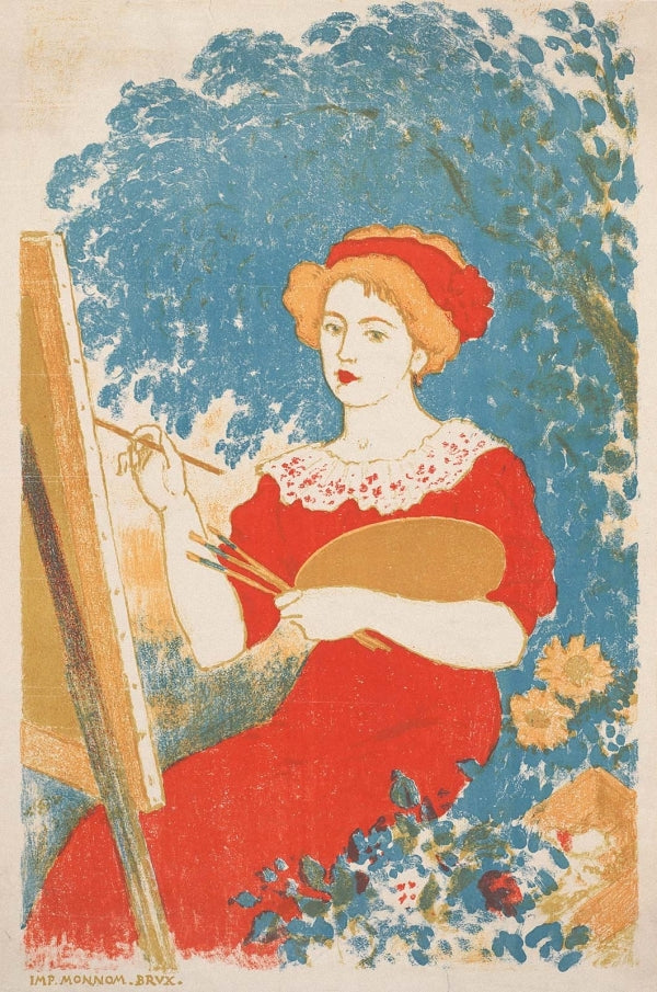 Aline au Chevalet by Georges Lemmen,A3(16x12")Poster