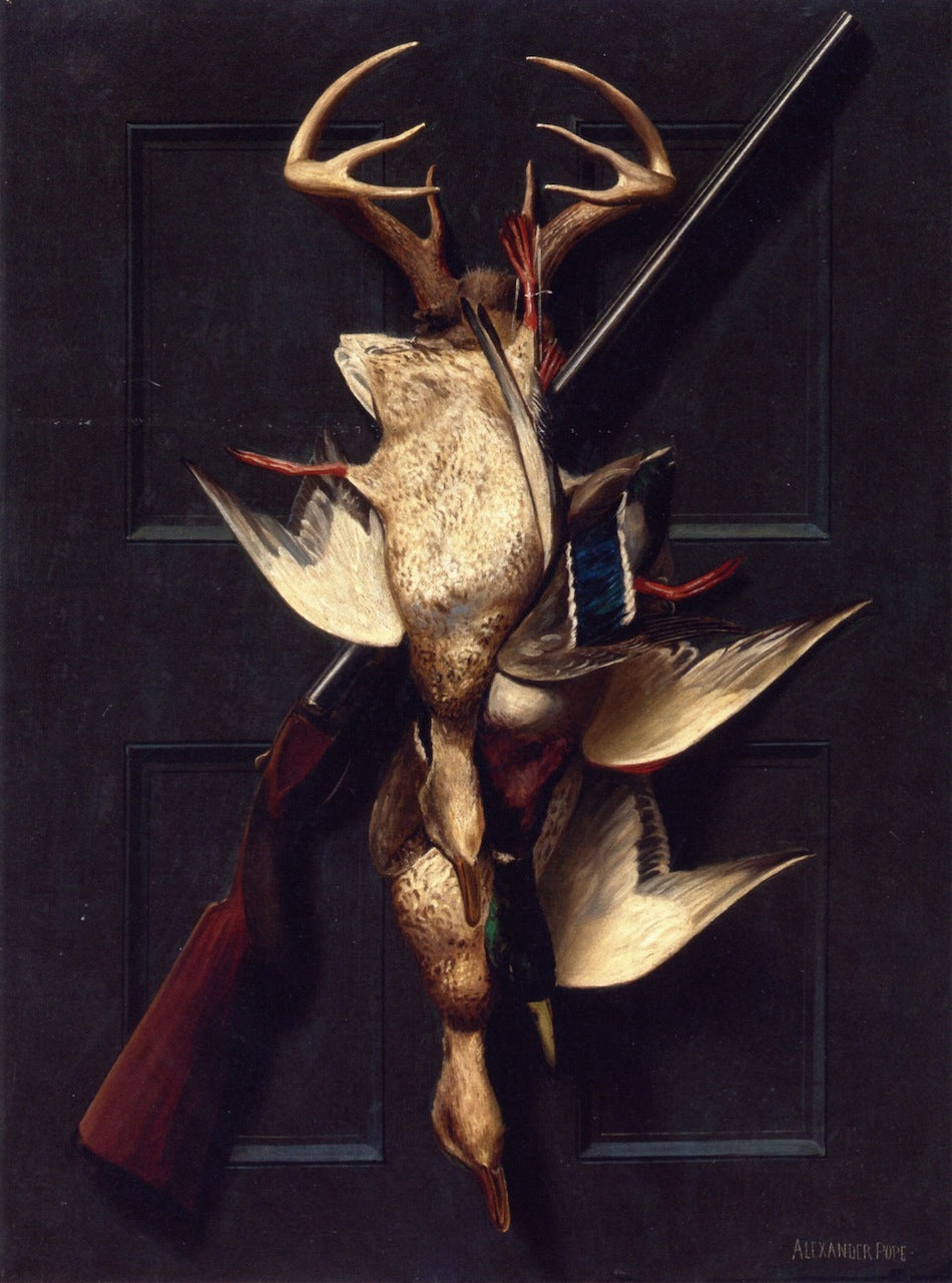 A Hunter's Still Life, vintage artwork by Alexander Pope, 12x8" (A4) Poster