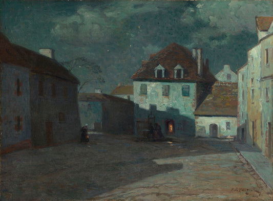 The Village of Conques, vintage artwork by Alexei Vasilievich Hanzen, 12x8" (A4) Poster