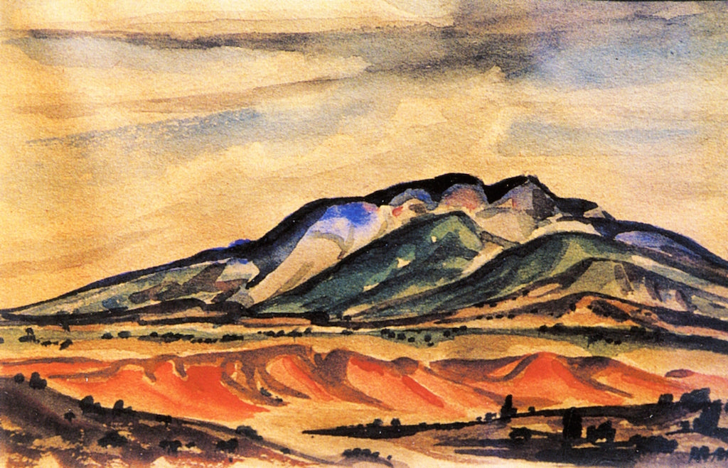 Mountain Village, vintage artwork by Frank Applegate, 12x8" (A4) Poster