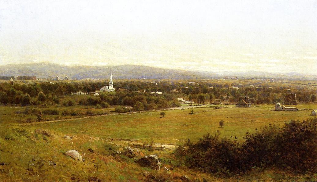 Connecticut Landscape, vintage artwork by John Bunyan Bristol, 12x8" (A4) Poster