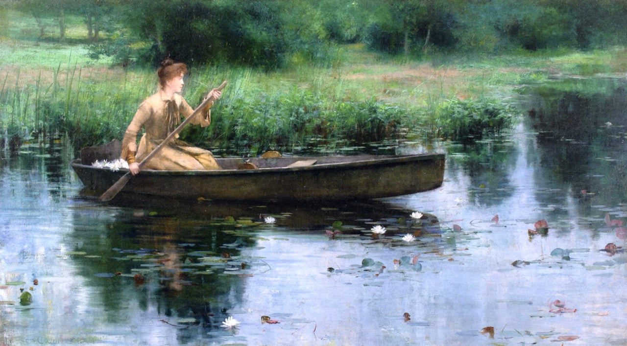 Gathering Water Lilies by Francis Coates Jones,A3(16x12")Poster
