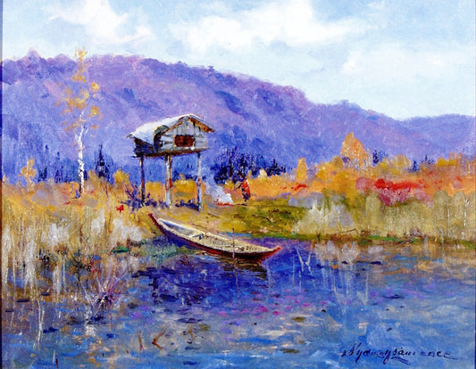 Autumn on Whiskey Slough, vintage artwork by Sydney Mortimer Laurence, 12x8" (A4) Poster