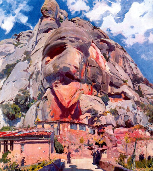 Los santos obradores, vintage artwork by Joaquin Mir  Trinxet, 12x8" (A4) Poster