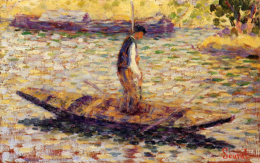 Riverman by Georges Seurat,A3(16x12")Poster
