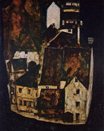 Dead City III, vintage artwork by Egon Schiele, 12x8" (A4) Poster