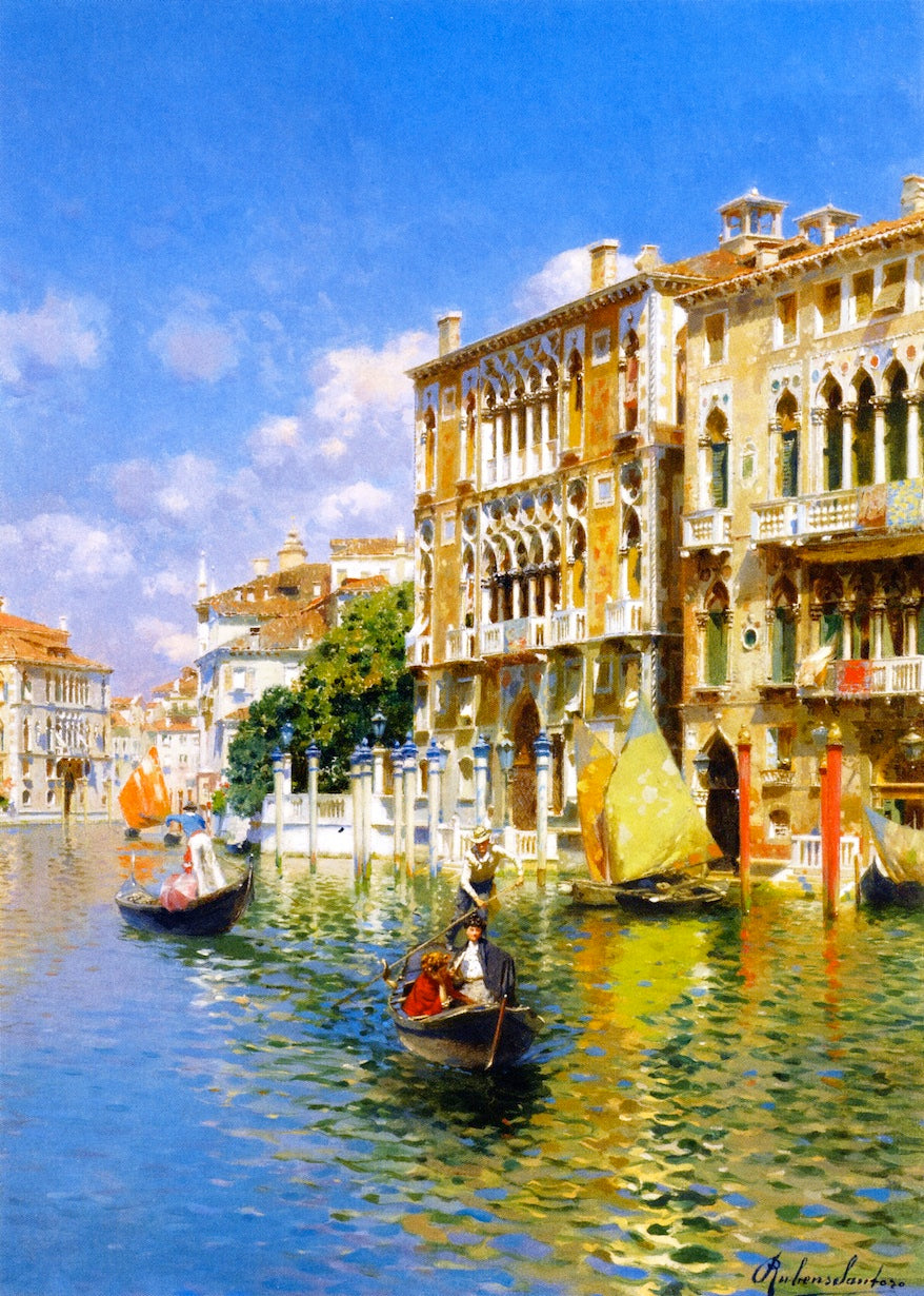  of the Palazzo Cavalli-Franchetti, Venice by Rubens Santoro,A3(16x12")Poster