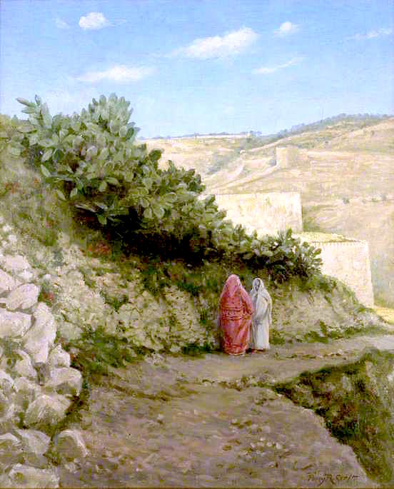 Outside the Walls of Jerusalem, vintage artwork by Percy Robert Craft, 12x8" (A4) Poster