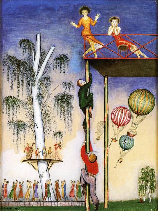 Dance Floor, vintage artwork by Nils Dardel, 12x8" (A4) Poster