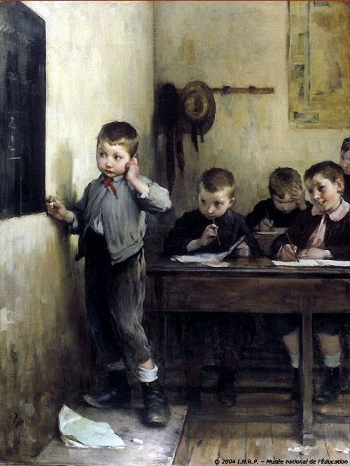 Embarassed Schoolboy by Henri Jules Jean Geoffroy,A3(16x12")Poster