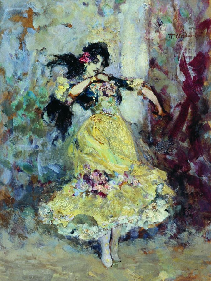 Spanish Dancer, vintage artwork by Pavel Svedomsky, 12x8" (A4) Poster