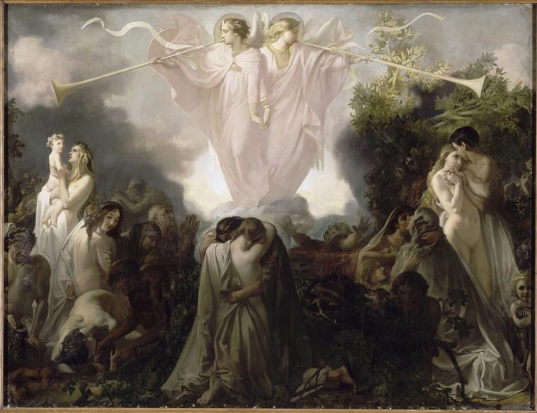 The Resurrection of the Dead, vintage artwork by Victor Louis Mottez, A3 (16x12") Poster Print