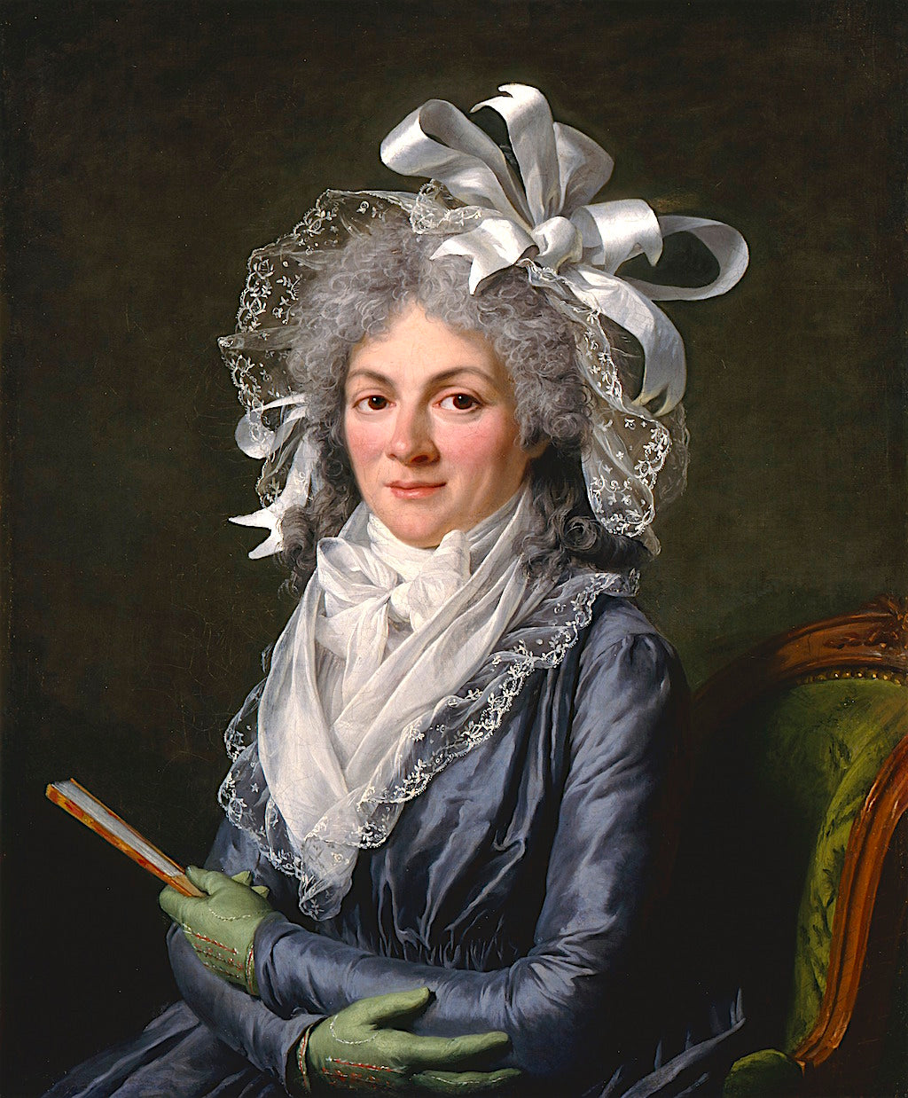 Portrait of Madame de Genlis, vintage artwork by Adelaïde Labille-Guiard, 12x8" (A4) Poster