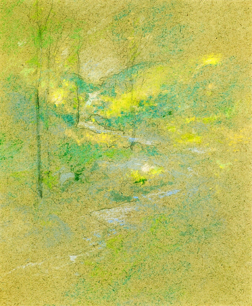 Brook among the Trees by John Twachtman,A3(16x12")Poster
