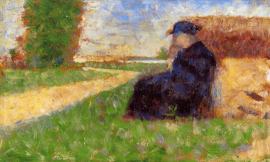 Large Figure in a Landscape by Georges Seurat,A3(16x12")Poster