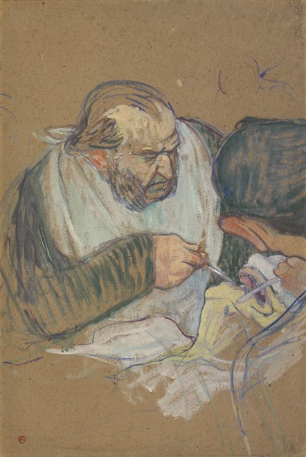 Dr Pean Operating, vintage artwork by Henri de Toulouse-Lautrec, 12x8" (A4) Poster