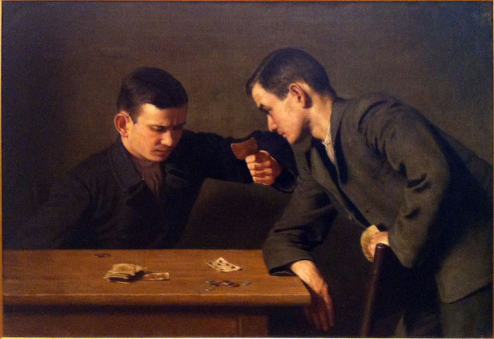 Card-players by Alfred Hirv,16x12(A3) Poster