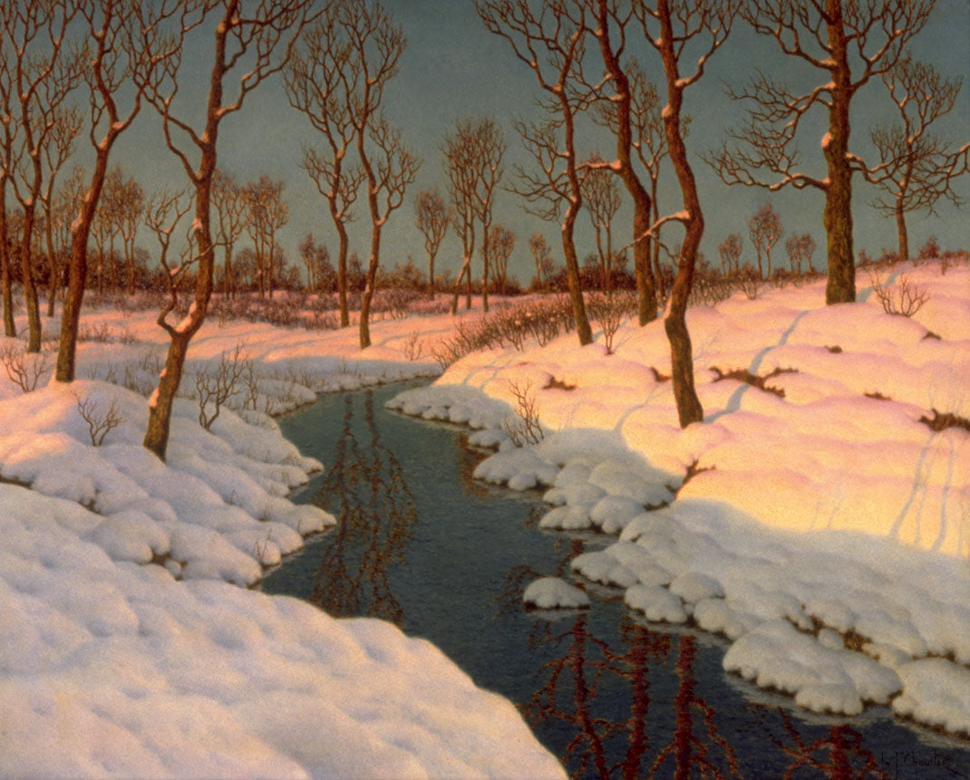 November Evening, Russia, vintage artwork by Ivan Fedorovich Choultse, 12x8" (A4) Poster