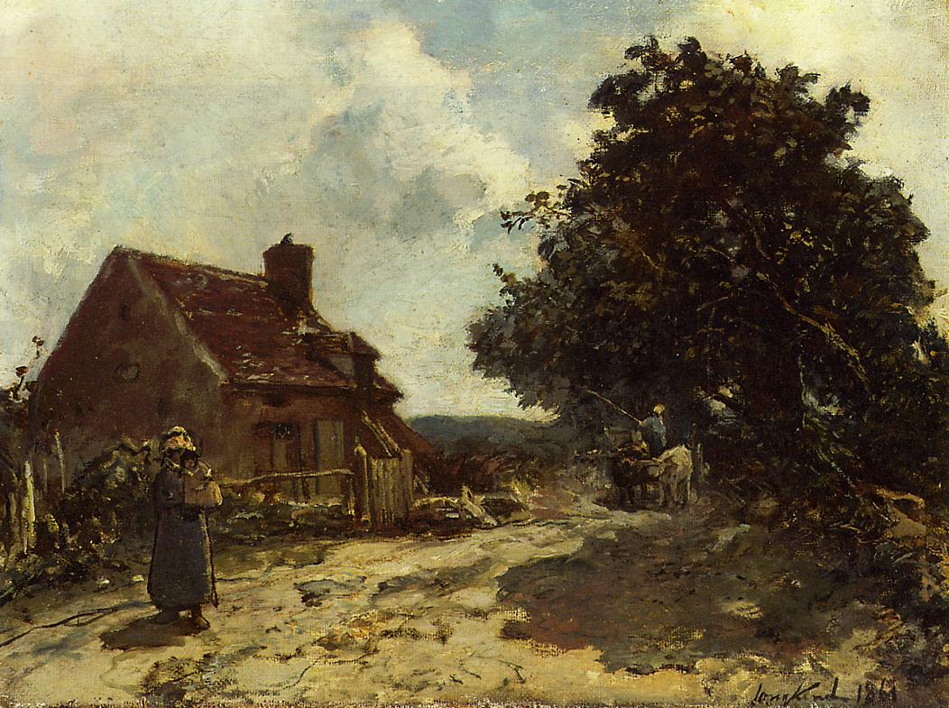 In the Vicinity of Nevers, vintage artwork by Johan Barthold Jongkind, A3 (16x12") Poster Print